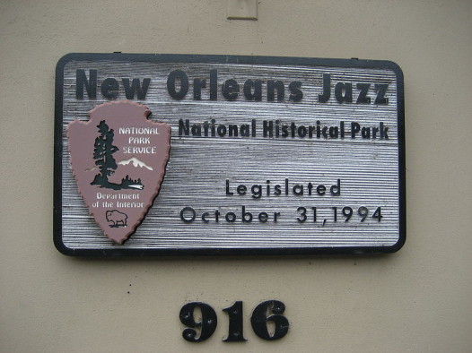 New Orleans Jazz Historical Park sign