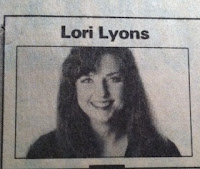 Lori Lyons' first TP column logo, circa 1991.