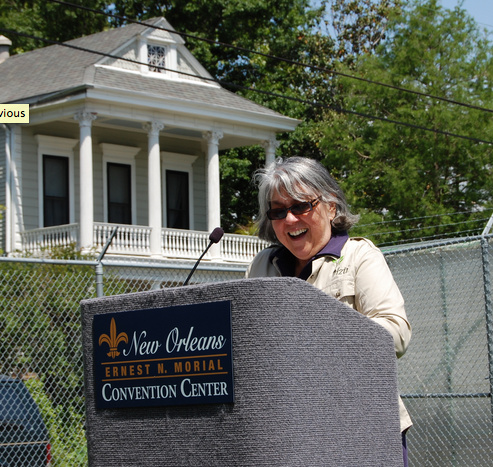 Southern Food and Beverage Museum president Liz Williams announces Farm to Table Symposium.