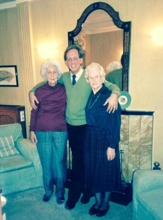 Mother, myself and my English 'mum,' Liz Percival, at Claridge's in December 1998 