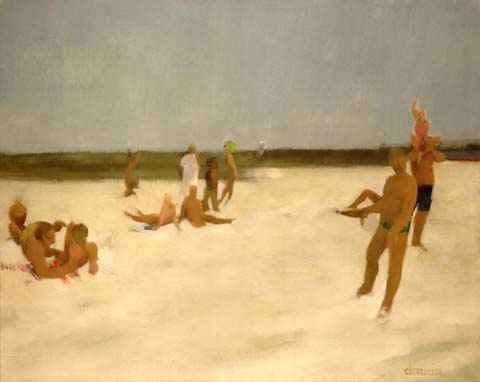 A 1960s beach scene by New Orleans artist George Dureau