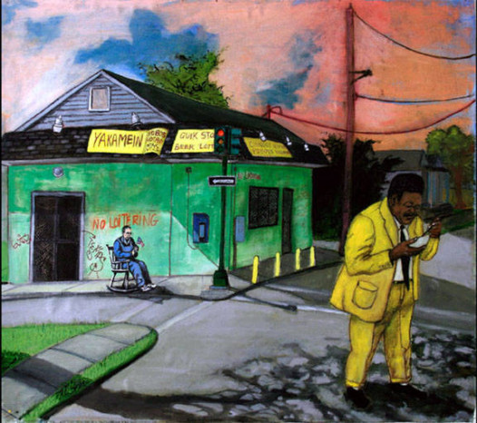 "Facing Leaner Times Ahead," another painting in Phillips' Fats Domino series.