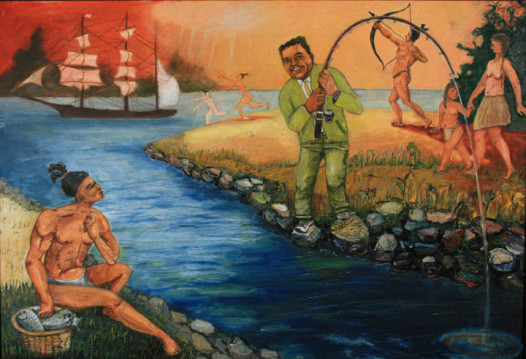 "Young fats goes Fishing with the Natives," an