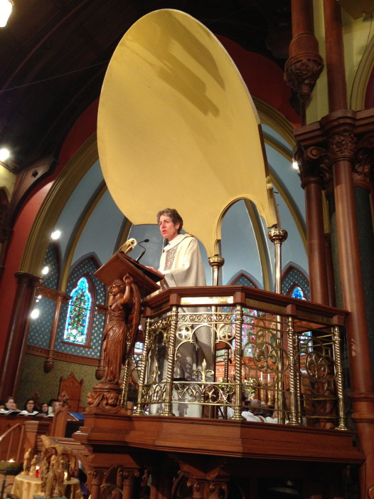 Dr. Shori delivering her sermon at Christ Church Cathedral