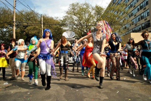 Krewe de Lune's dance troop, the Star Steppin' Cosmonaughties, will entertain at their annual Space Ball Friday night.