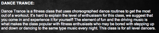 Dance Quarter's website's description of Dance Trance 
