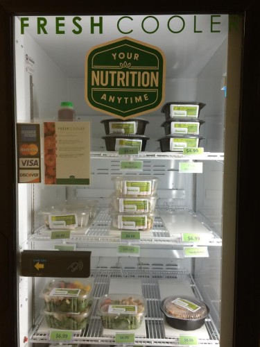 Fast (health) food: Options do exist, as in this fresh food vending machine (Photo: Summer Suleiman)