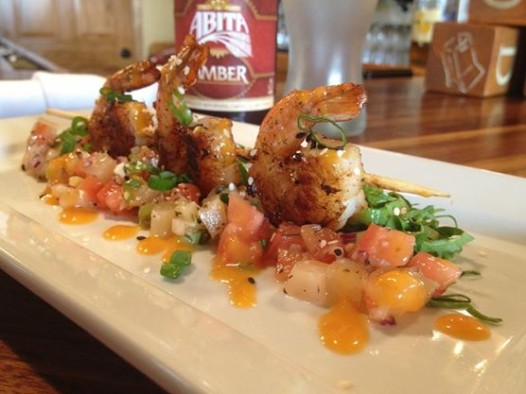 Caribbean jerk shrimp with pineapple pico de gallo at the Brown Bag Gourmet. Photo: The Brown Bag Gourmet Facebook