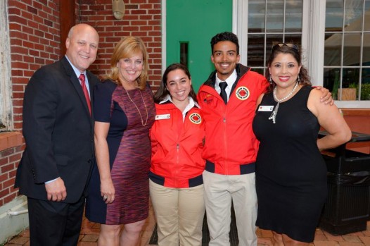 Mayor Mitch Landrieu, Cheryl Landrieu, the 2 corps members and Peggy Mendoza, Vice president and Executive Director of City Year New Orleans. 