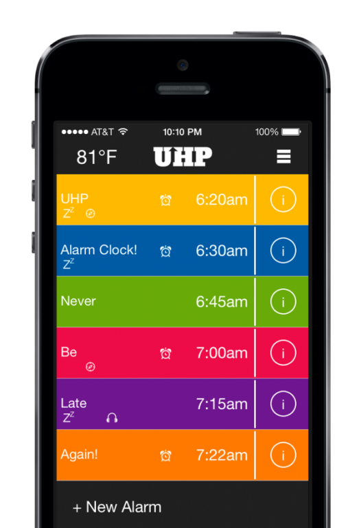 Uhp gets you out of bed by tracking your morning movements.