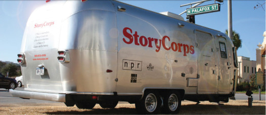 The StoryCorps airstream trailer makes 10 stops a year. (Photo: storycorps.org)