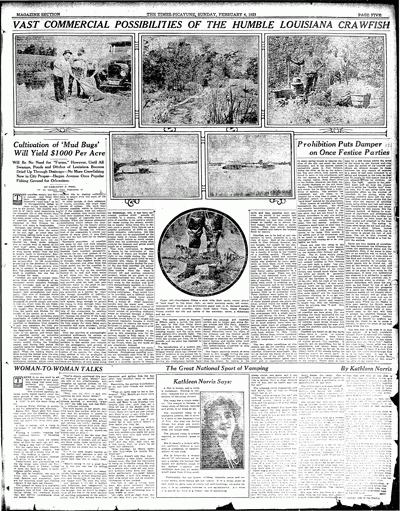 Times-Picayune: Vast Commercial Possibilities of the Humble Louisiana Crawfish (1923).