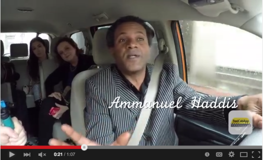 Yep, that's me in the back seat, listening to Ammanuel Haddis on life in the Big Easy.