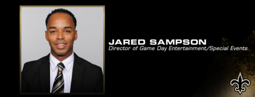 Jared Sampsan, Director of Game Day Entertainment for the Saints Photo: neworleanssaints.com)