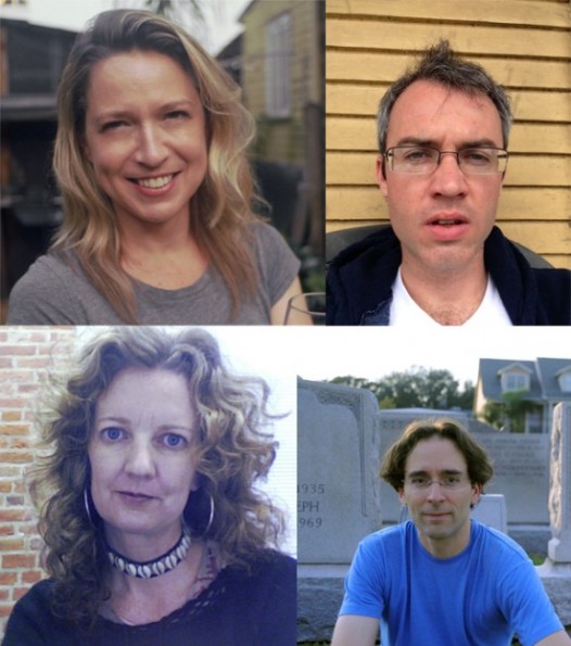 Clockwise, from top left: Anne Gisleson, Michael Jeffrey Lee, Mark Yakich, and Lara Naughton