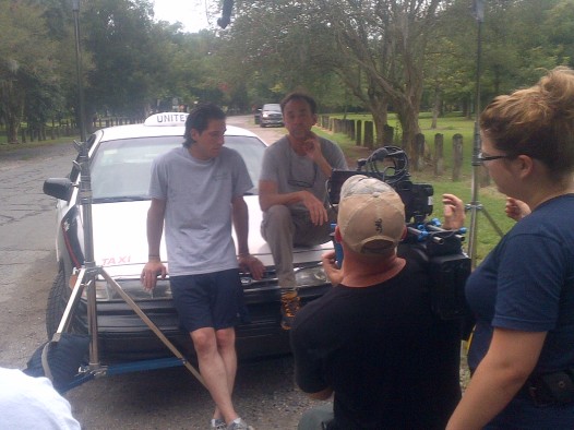Richard Brien ('Bobby Cohn') and Dave Jensen ('Larry Shirt') working their magic.