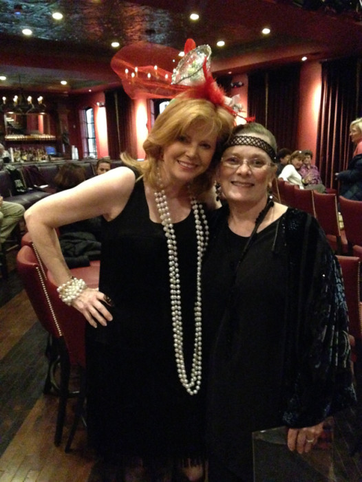Sharon Snowdy and guest in character for Downton Abbey sneak peek