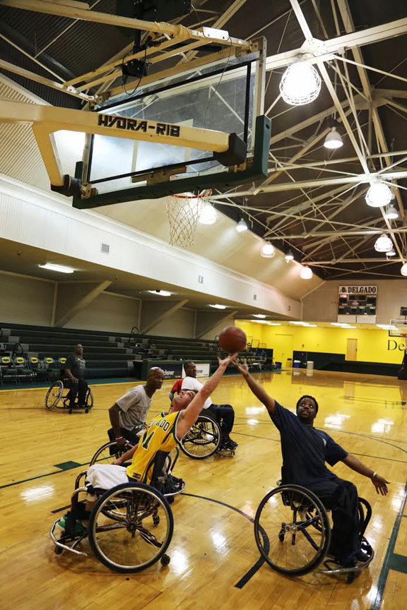 Left, Stephen Carrier, and right, Jeremy Butler (both guards), battle for the rebound. (Photo by Ian Cook)