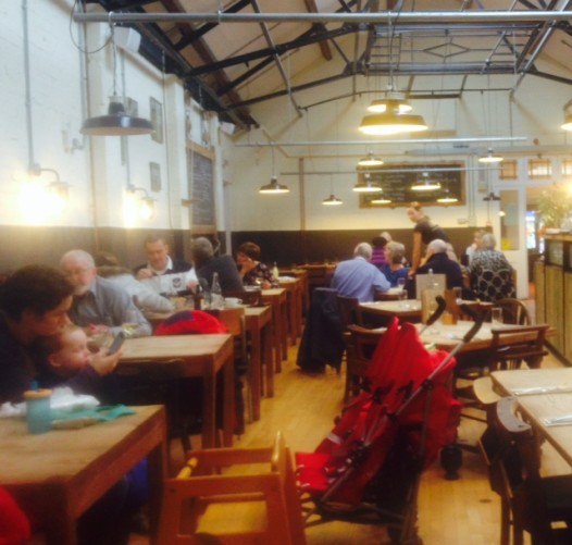 Lunch at the ever-so-healthy River Cottage Canteen and Deli