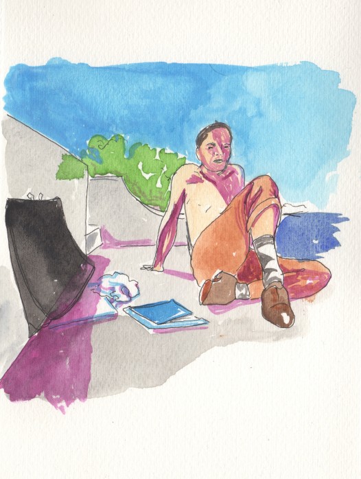 Sophie Johnson's watercolor of Aleshire