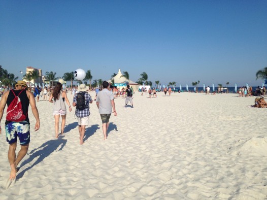 beach walking