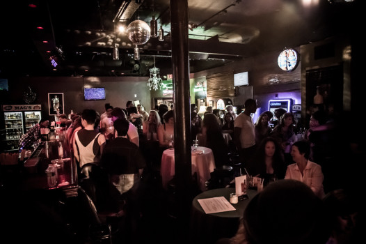 A crowd gathers for a drag show benefit for the Dyke Bar Project at Mags 940 on Elysian Fields, the former site of Charlene's