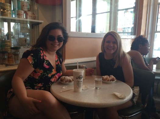 The beignets were well worth the near heat stroke we risked in walking around the Quarter on a sweltering day. 