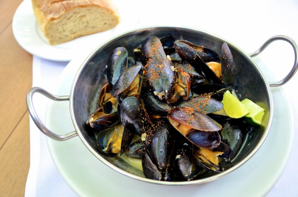 Steamed mussels in a chili, coconut and lime broth, courtesy of Chef Jonathan Lestingi.