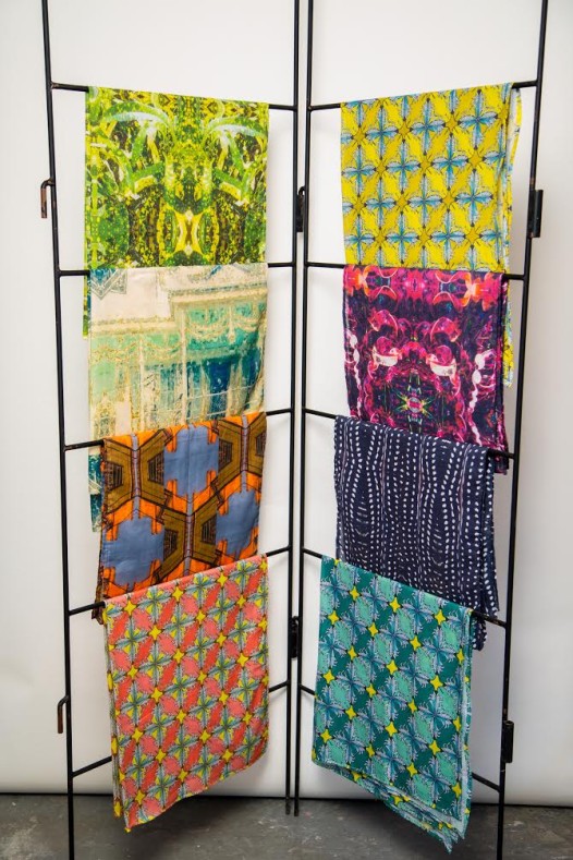 Franklin uses eco-friendly inks in her fabrics.