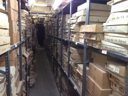 Halpern scoured this warehouse in Queens for vintage ribbons.