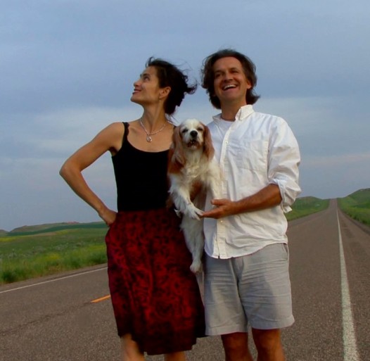 Betsy Eby and Bo Bartlett somewhere on the road.