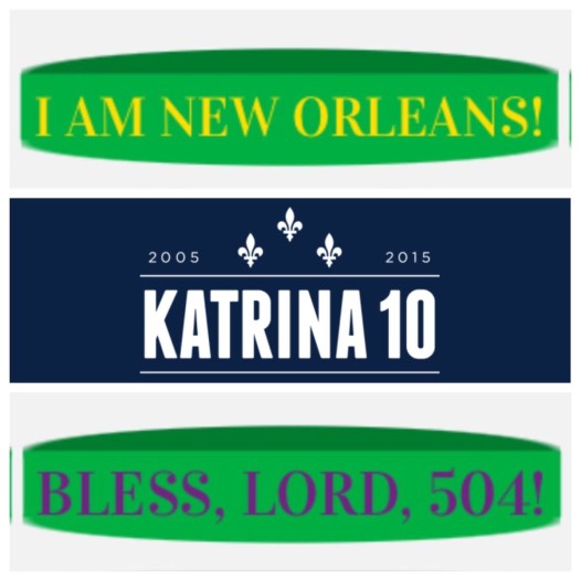 Katrina wristbands Anthony created in homage to his favorite city.