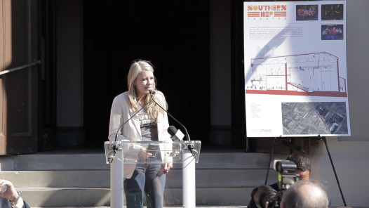 Aimee at Press Conference