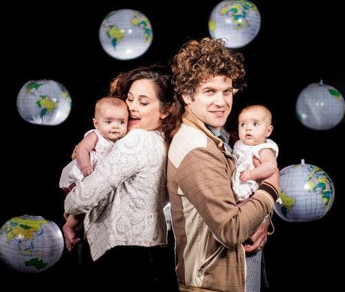 Holy Cross residents Sarah Fontanelle, Alex Smith and their twins Cecil and Poet (Photo by Zach Smith)
