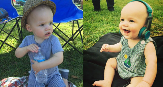 Growing up at Jazz Fest: then, right, and now (Photos: Renee Peck)