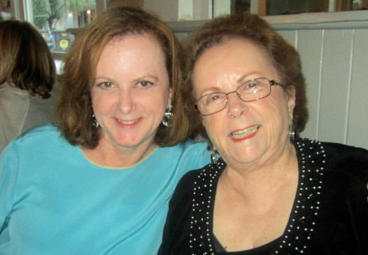 The author and her mom, Facebook pals