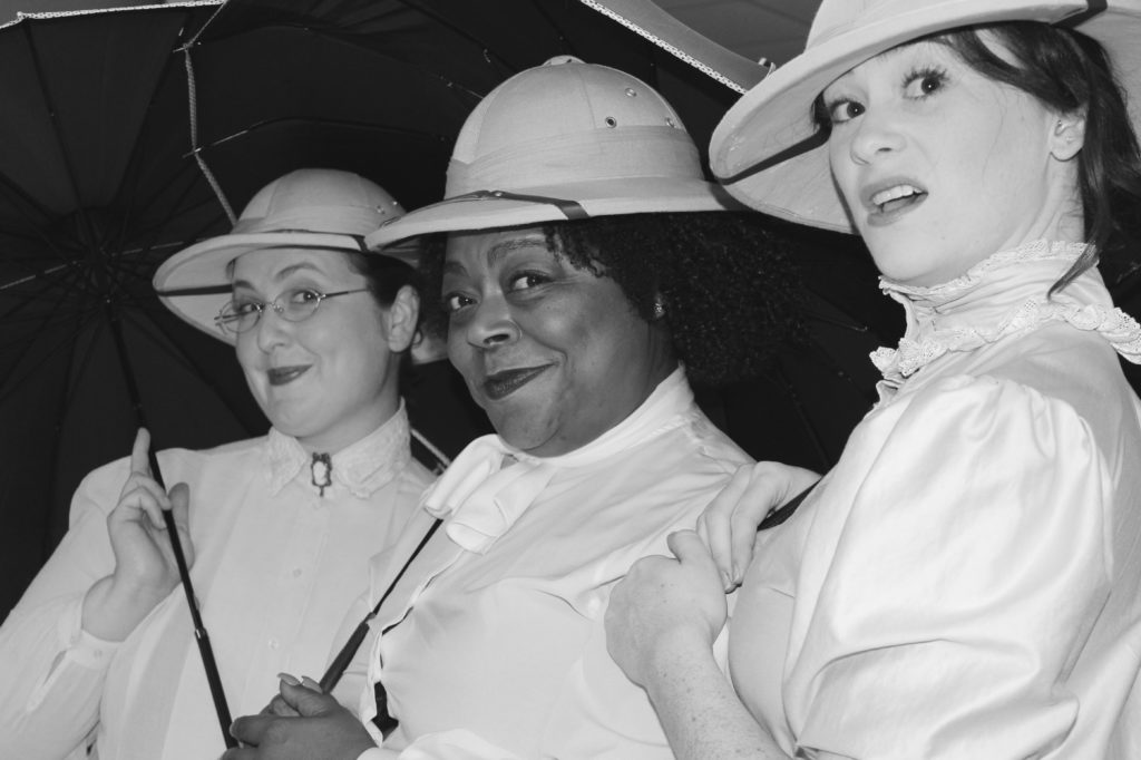 Cammie West, Sherri Marina and Sarah Carlton are Victorian lady explorers in 'On the Verge.'