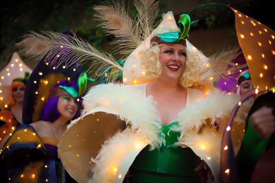 Laura Paul marches with Krewe des Fleurs.