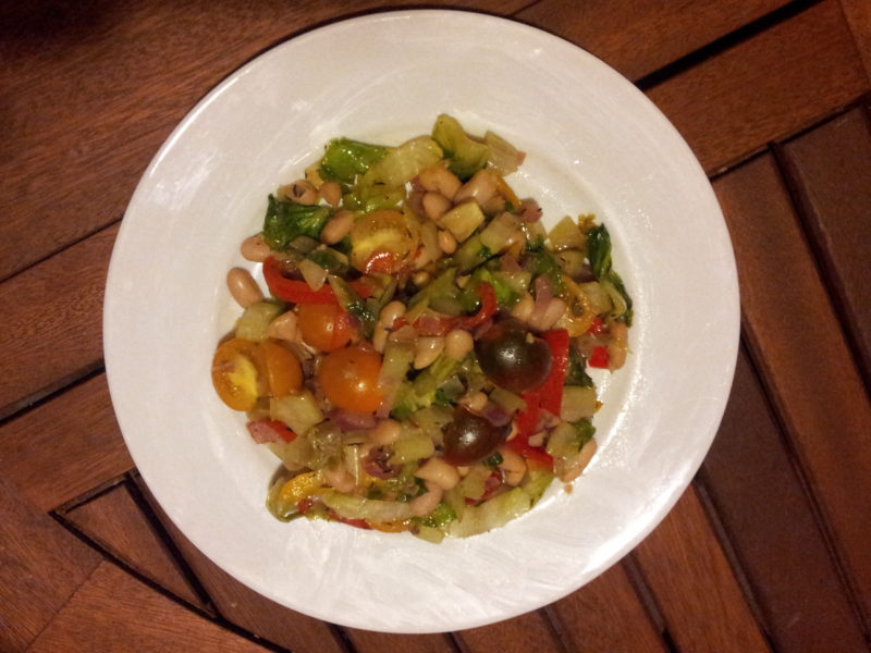 Summer Salad Series: Cannellini beans and sauté green salad with ...
