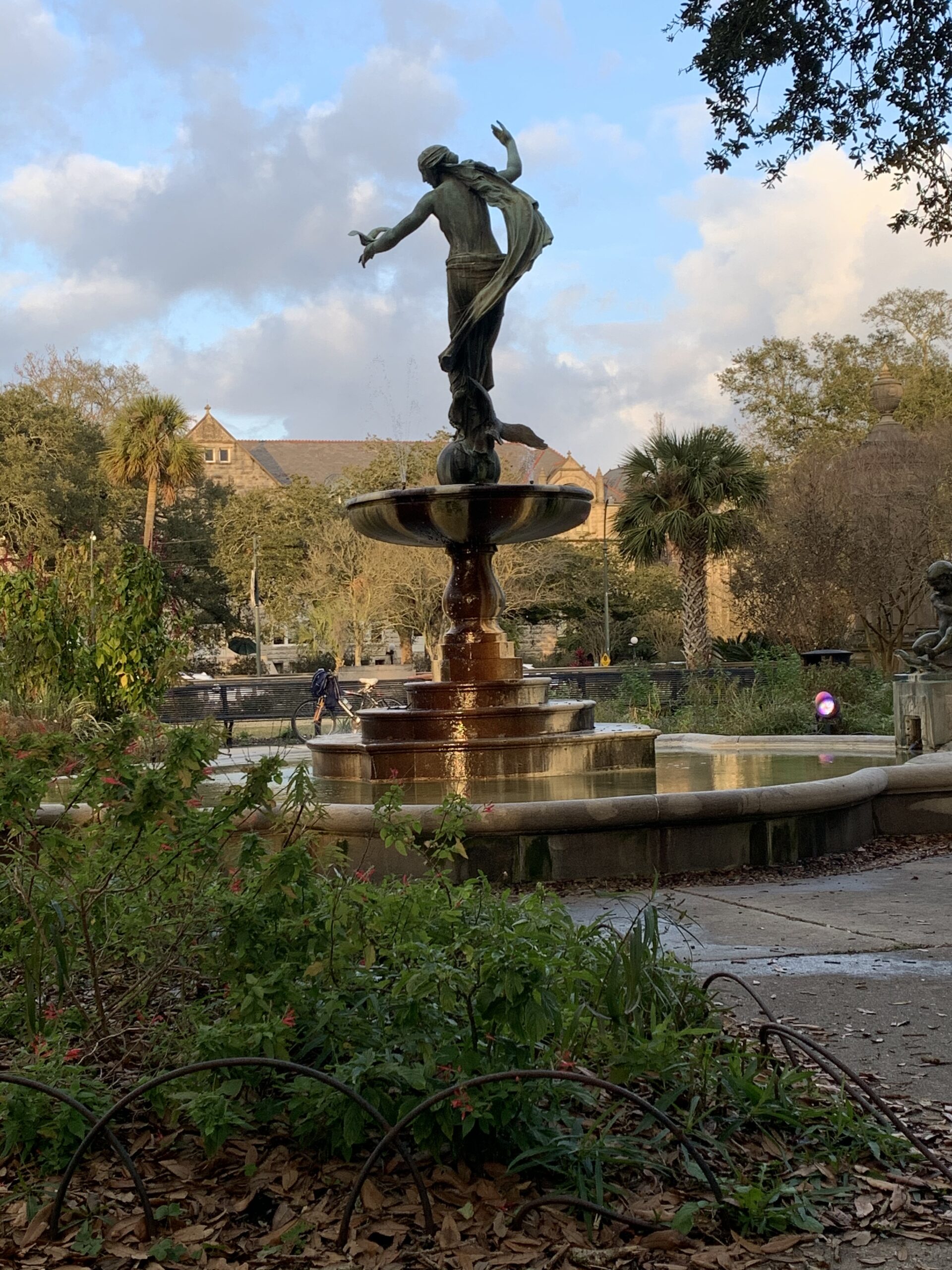 the fountain in audobon park