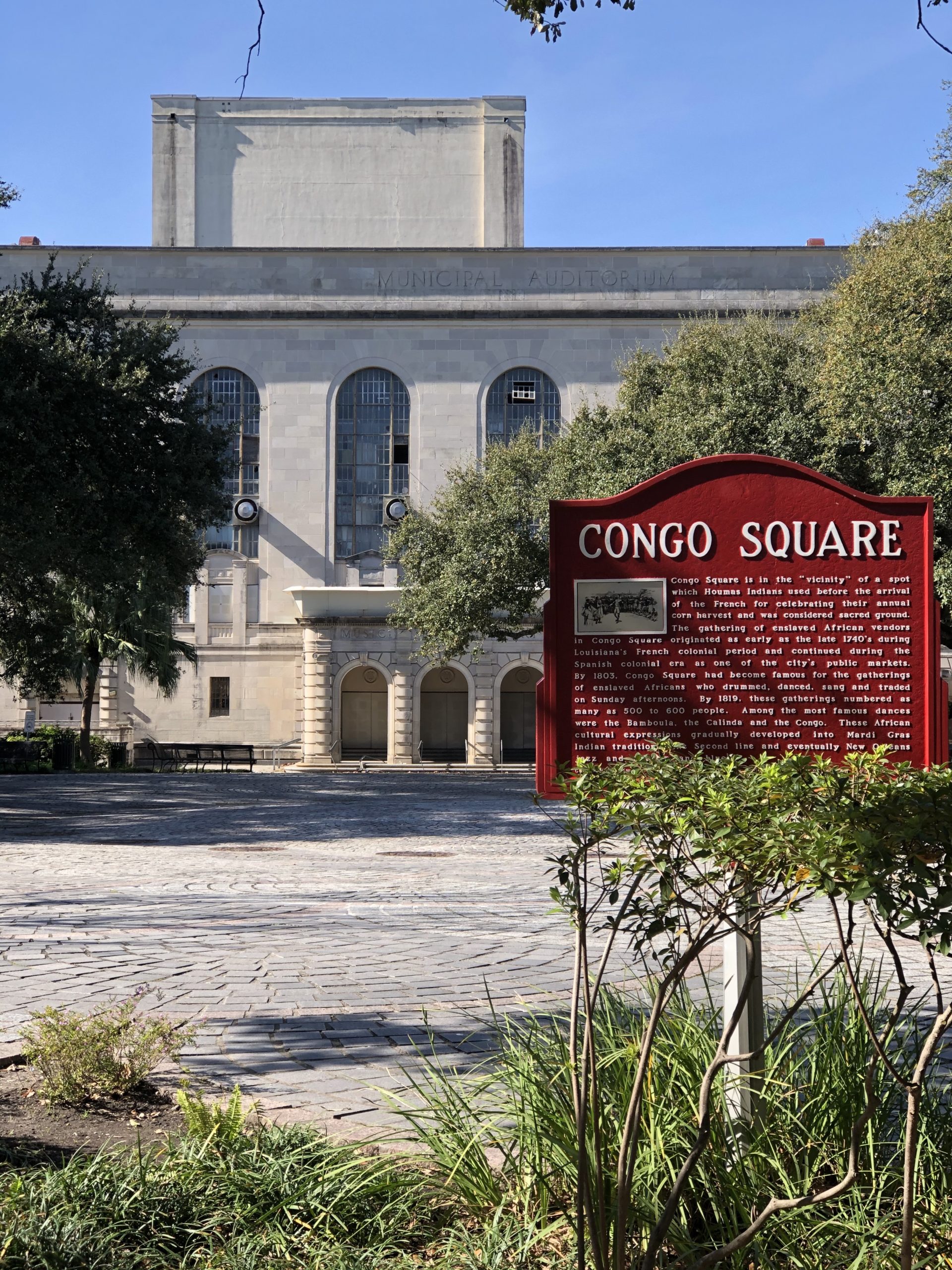 A picture of Congo Square in February 2020