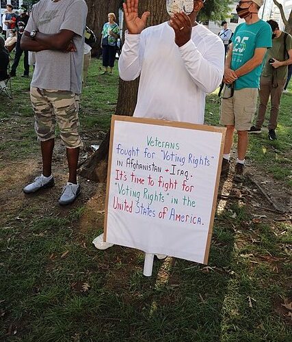 Voting rights protest