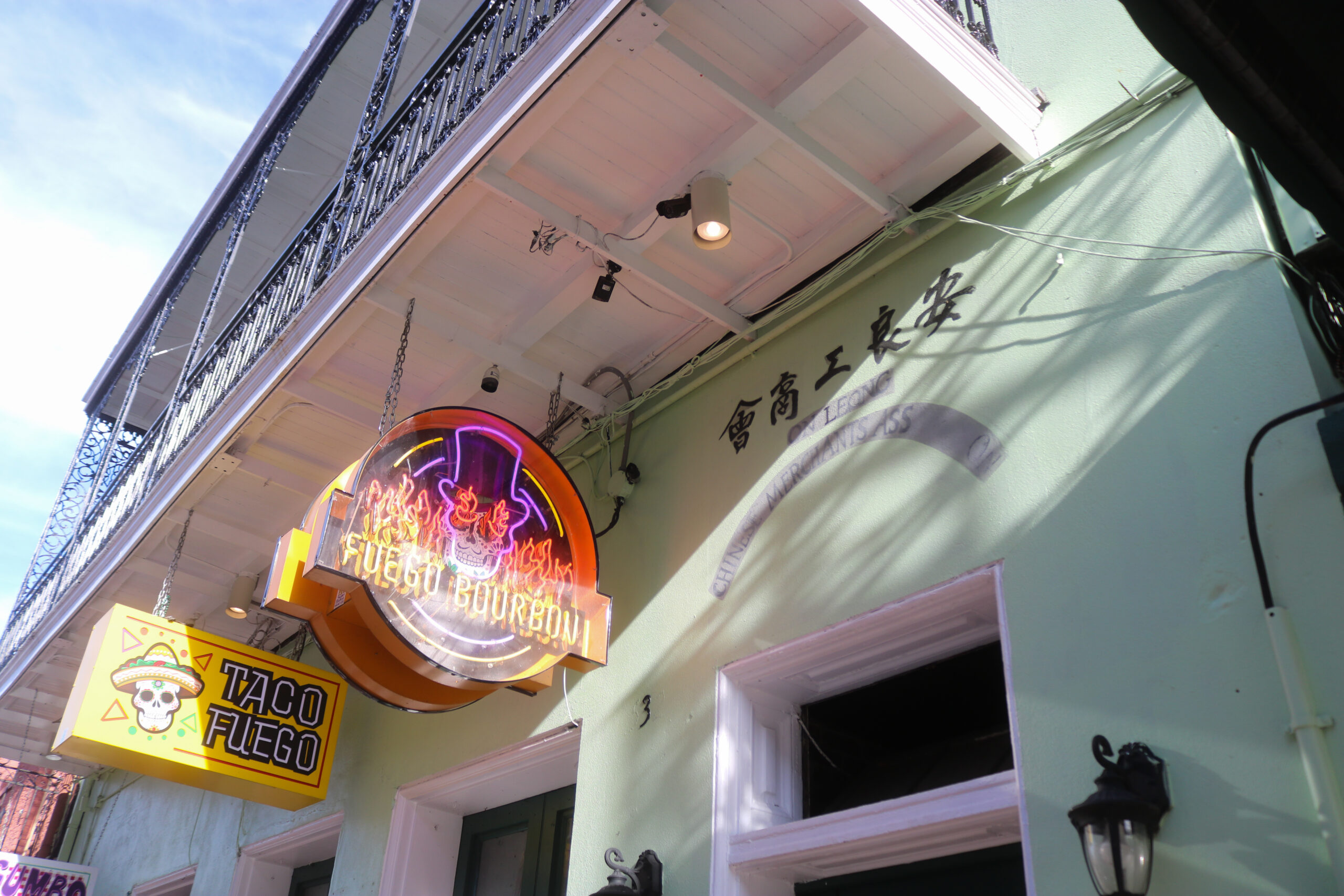 "On Leong Chinese Merchants Association" at 530 Bourbon St. 